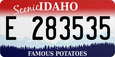 ID license plate E283535