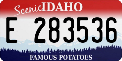 ID license plate E283536