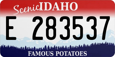 ID license plate E283537