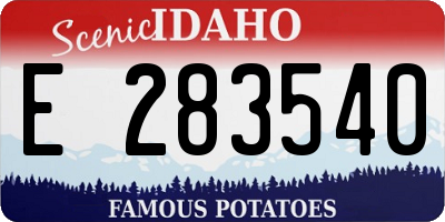 ID license plate E283540
