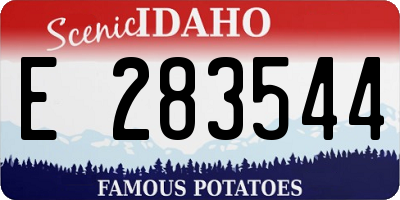 ID license plate E283544