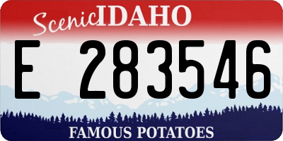 ID license plate E283546