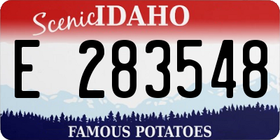 ID license plate E283548