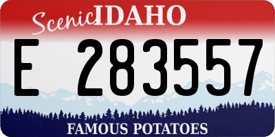 ID license plate E283557