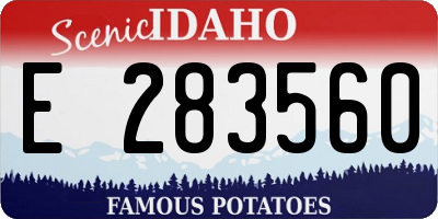 ID license plate E283560