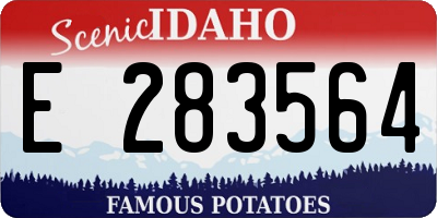 ID license plate E283564