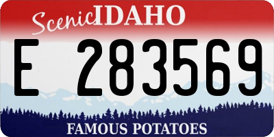 ID license plate E283569