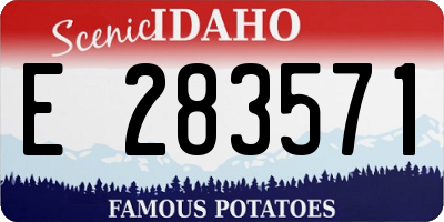 ID license plate E283571