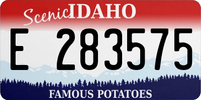 ID license plate E283575