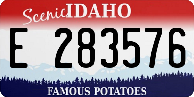 ID license plate E283576