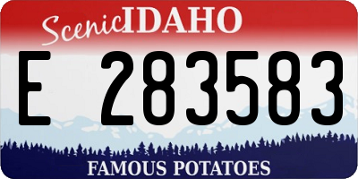 ID license plate E283583