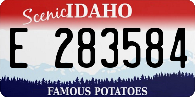 ID license plate E283584