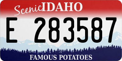 ID license plate E283587