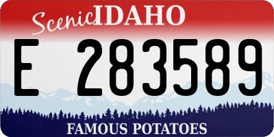 ID license plate E283589