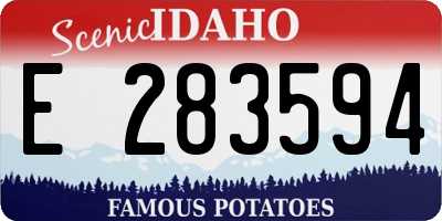 ID license plate E283594