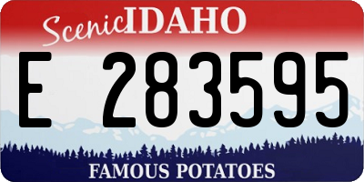 ID license plate E283595