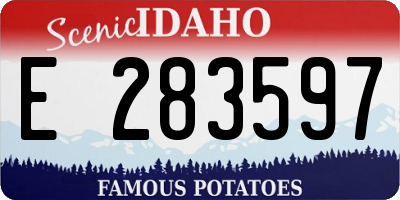 ID license plate E283597