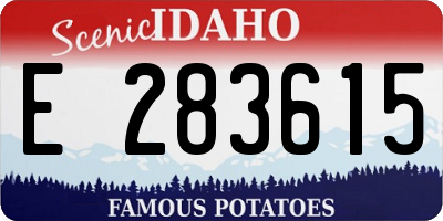 ID license plate E283615