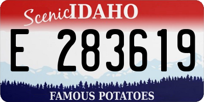 ID license plate E283619