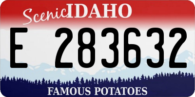 ID license plate E283632
