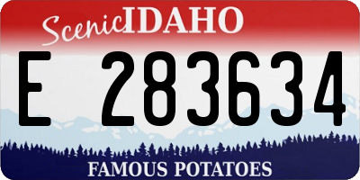 ID license plate E283634