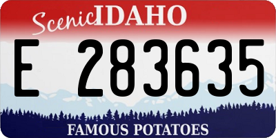ID license plate E283635