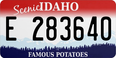 ID license plate E283640