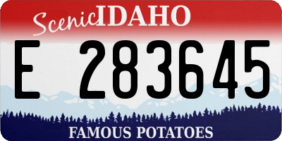 ID license plate E283645