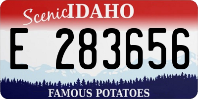 ID license plate E283656