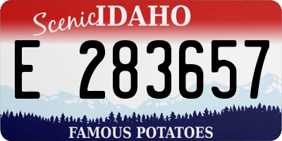 ID license plate E283657