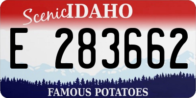 ID license plate E283662
