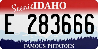 ID license plate E283666