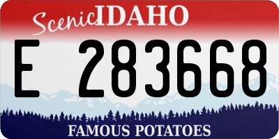 ID license plate E283668