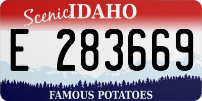 ID license plate E283669