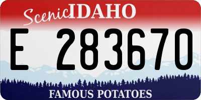 ID license plate E283670