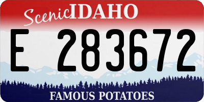ID license plate E283672