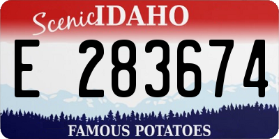 ID license plate E283674