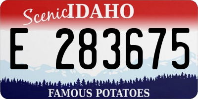 ID license plate E283675