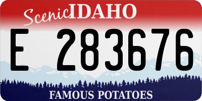 ID license plate E283676
