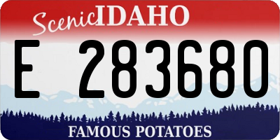 ID license plate E283680