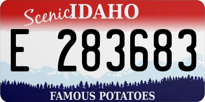 ID license plate E283683
