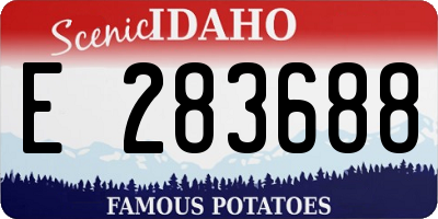 ID license plate E283688