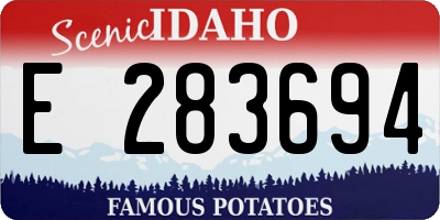 ID license plate E283694
