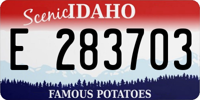 ID license plate E283703