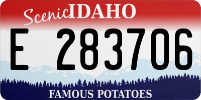 ID license plate E283706