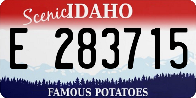 ID license plate E283715