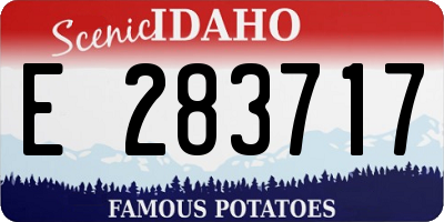 ID license plate E283717