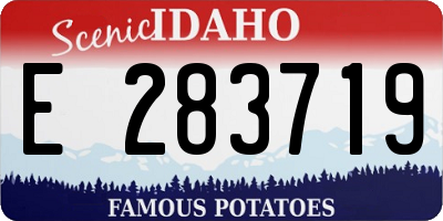 ID license plate E283719