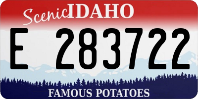 ID license plate E283722