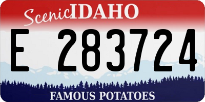 ID license plate E283724